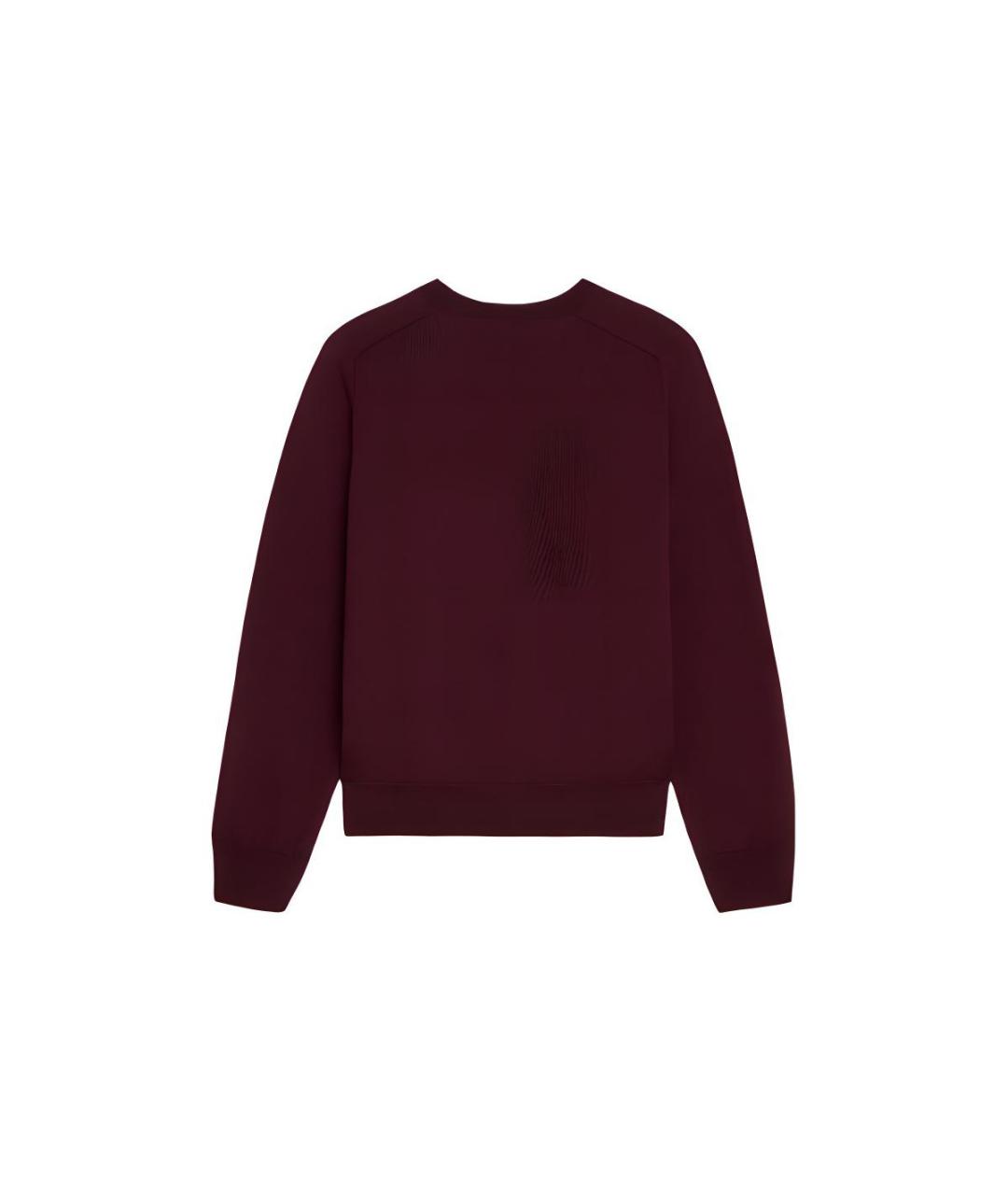 CELINE Бордовый хлопковый джемпер / свитер, фото 2