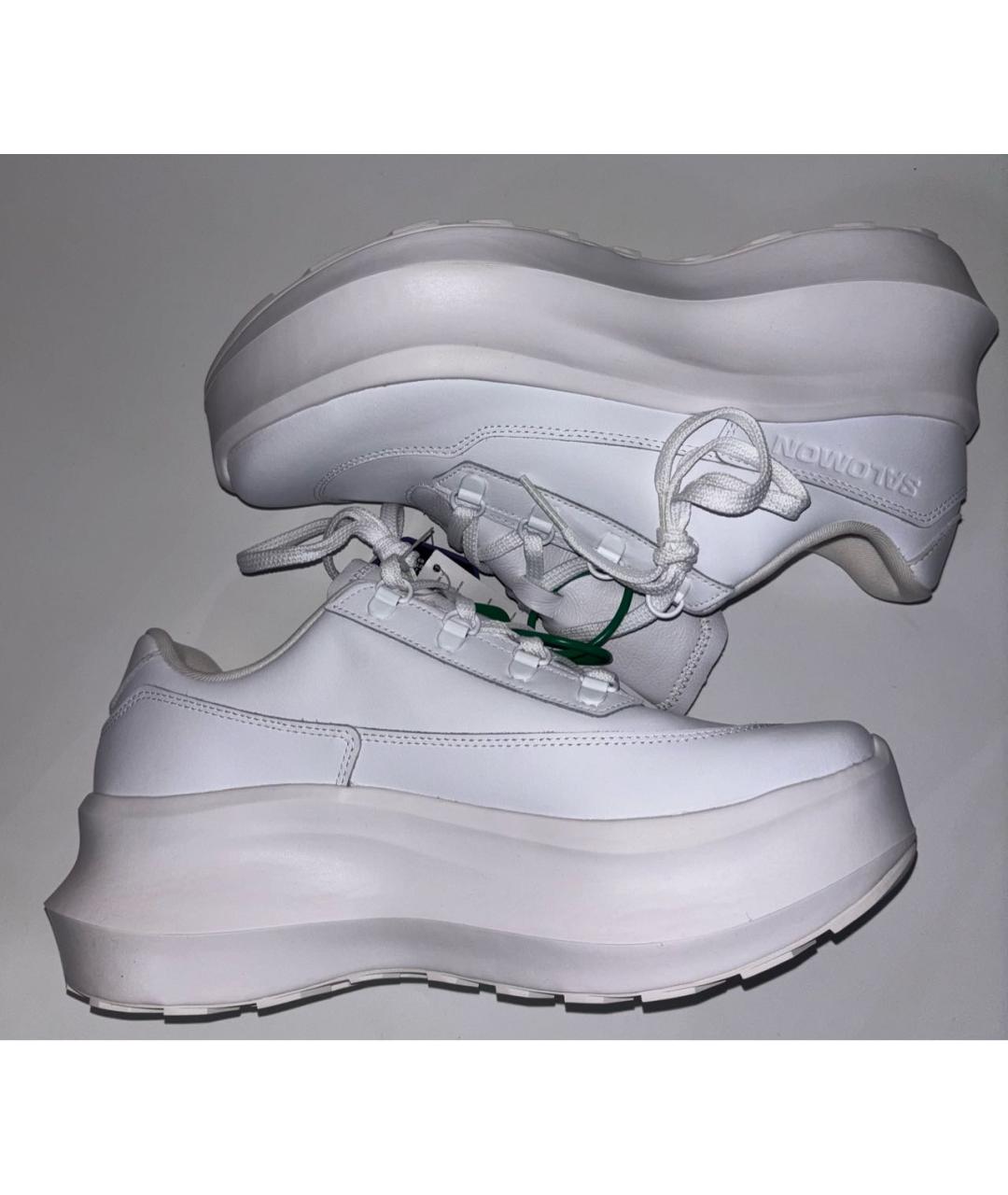 COMME DES GARÇONS Белые кожаные низкие кроссовки / кеды, фото 3