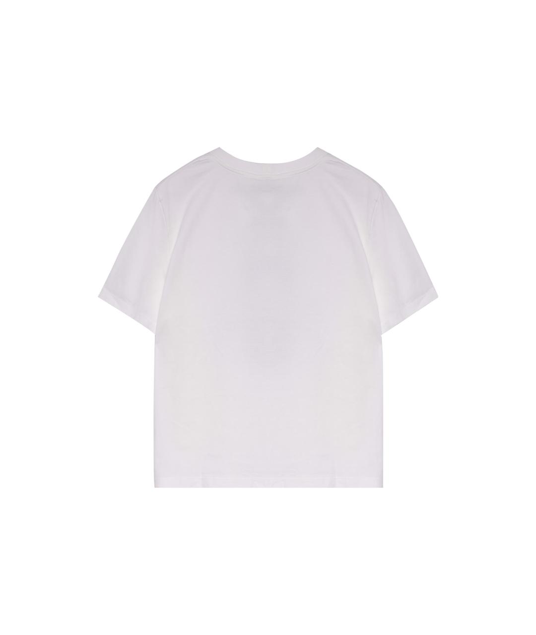 CELINE Белая хлопковая футболка, фото 2