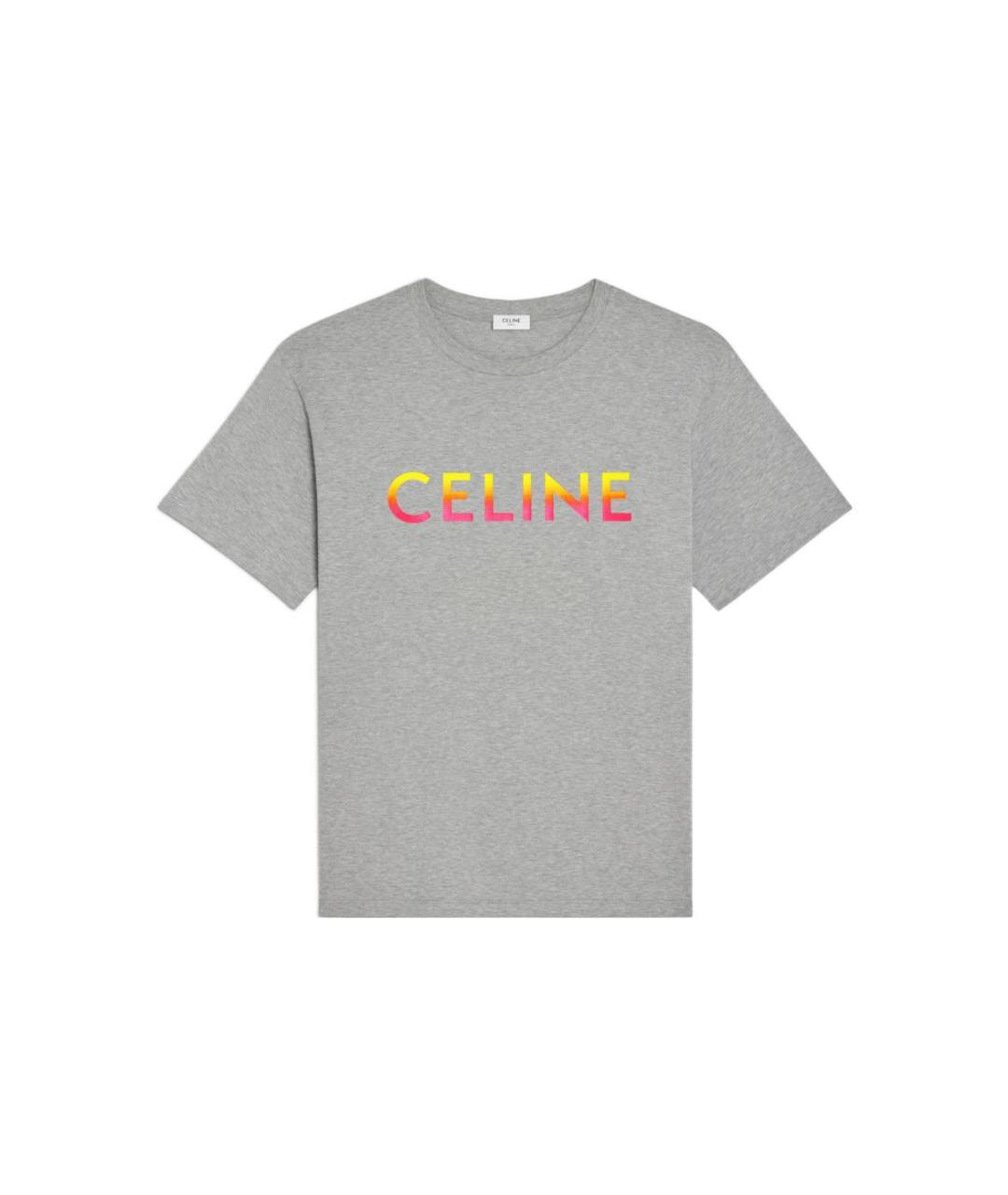 CELINE Серая хлопковая футболка, фото 1