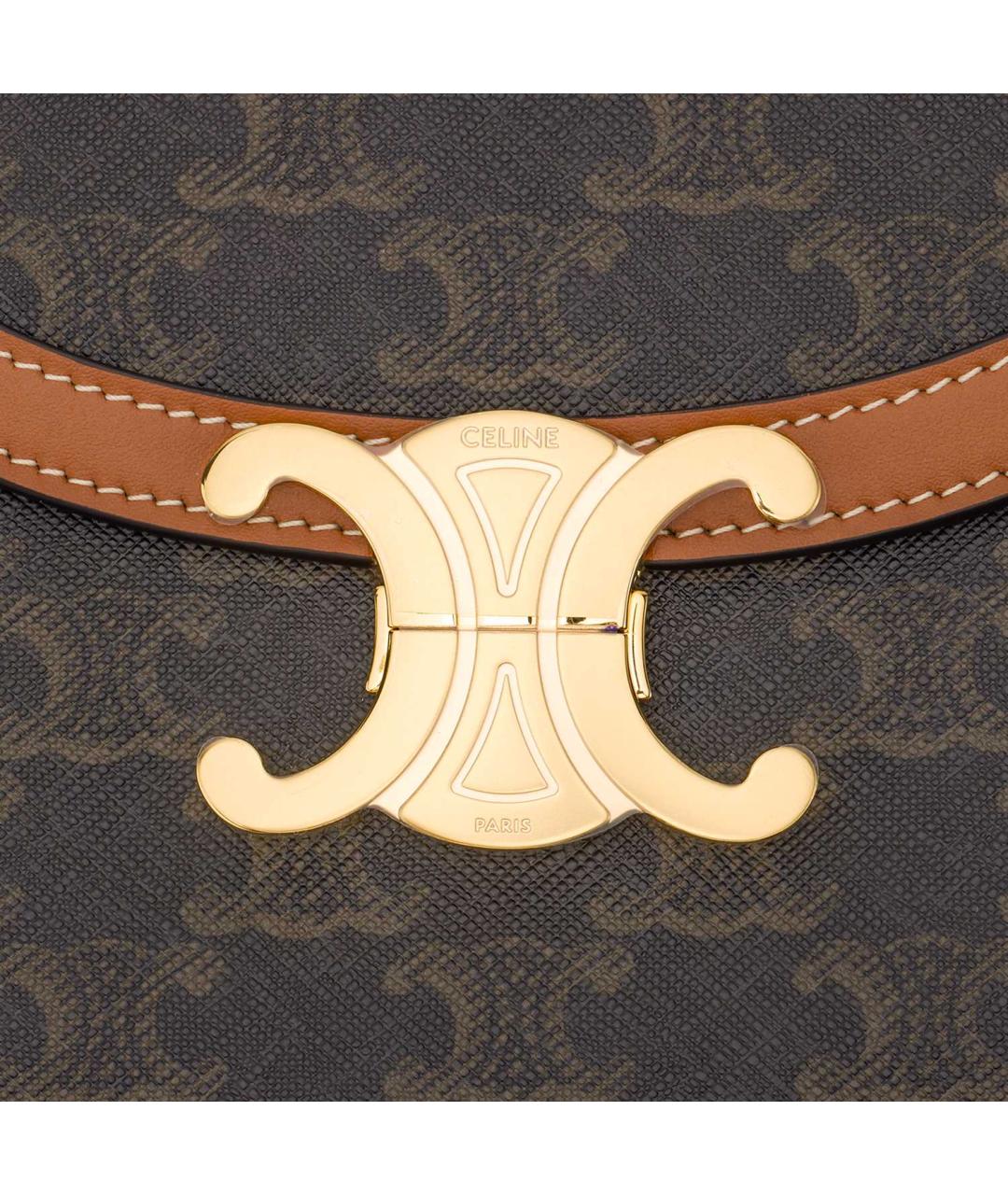 CELINE Коричневая сумка через плечо, фото 6