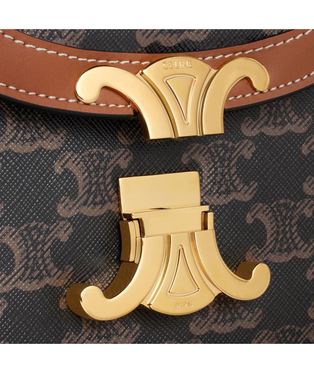 CELINE Коричневая сумка через плечо, фото 5