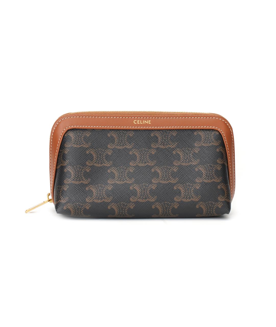 CELINE Коричневая косметичка, фото 2
