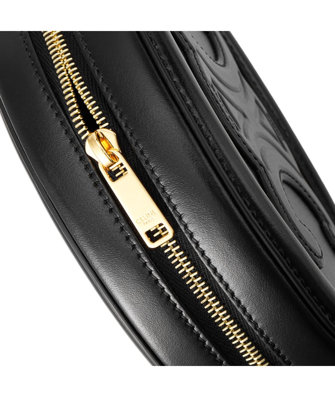 CELINE Черная кожаная сумка через плечо, фото 6