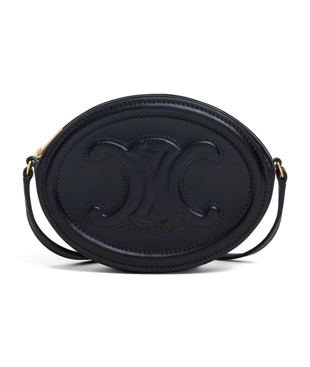 CELINE Черная кожаная сумка через плечо, фото 1