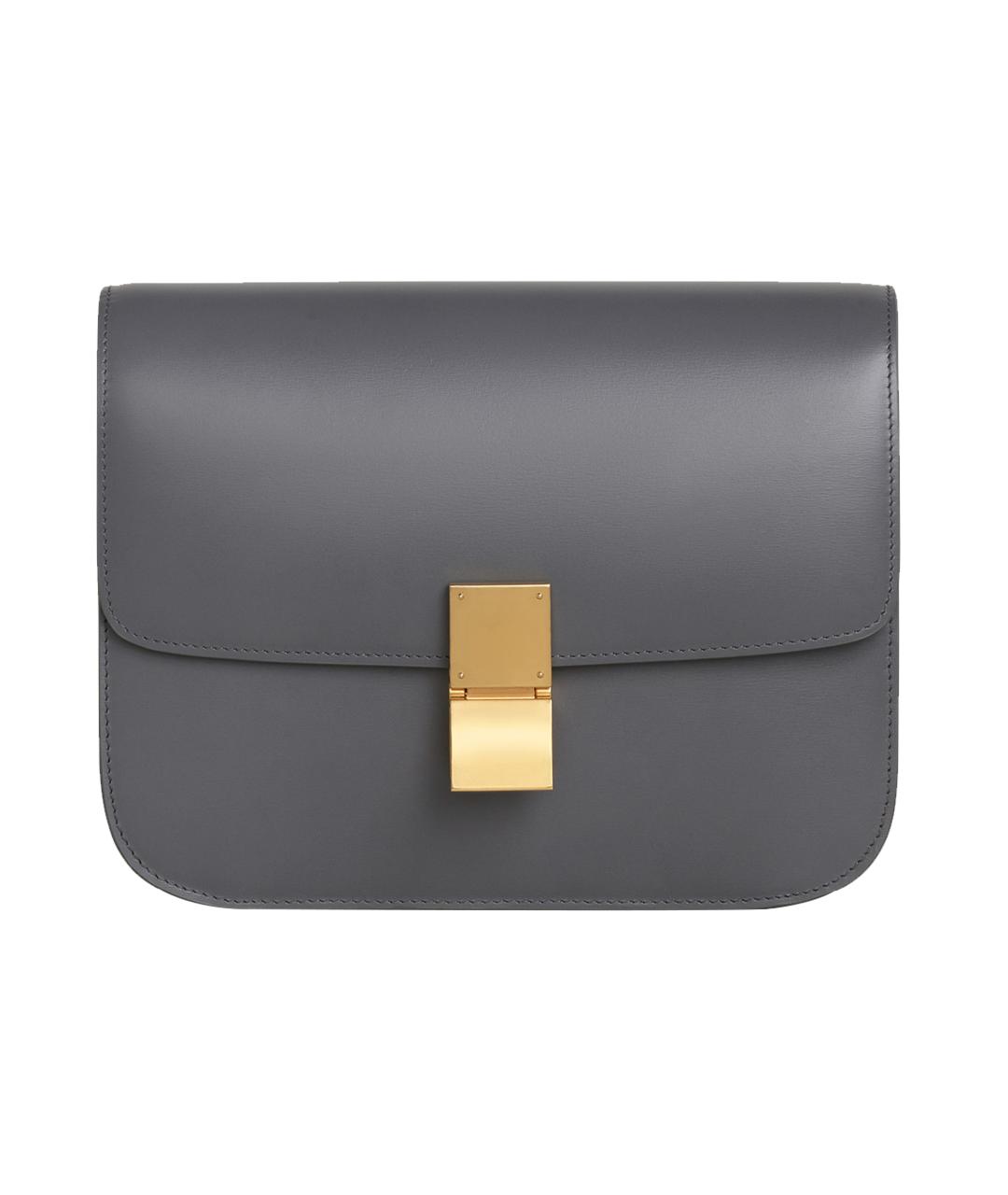 CELINE Серая кожаная сумка через плечо, фото 1