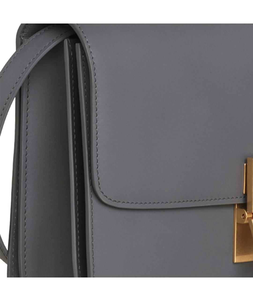 CELINE Серая кожаная сумка через плечо, фото 4