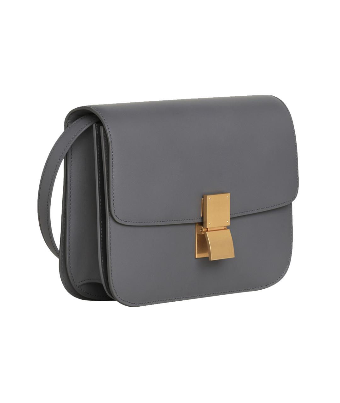 CELINE Серая кожаная сумка через плечо, фото 2