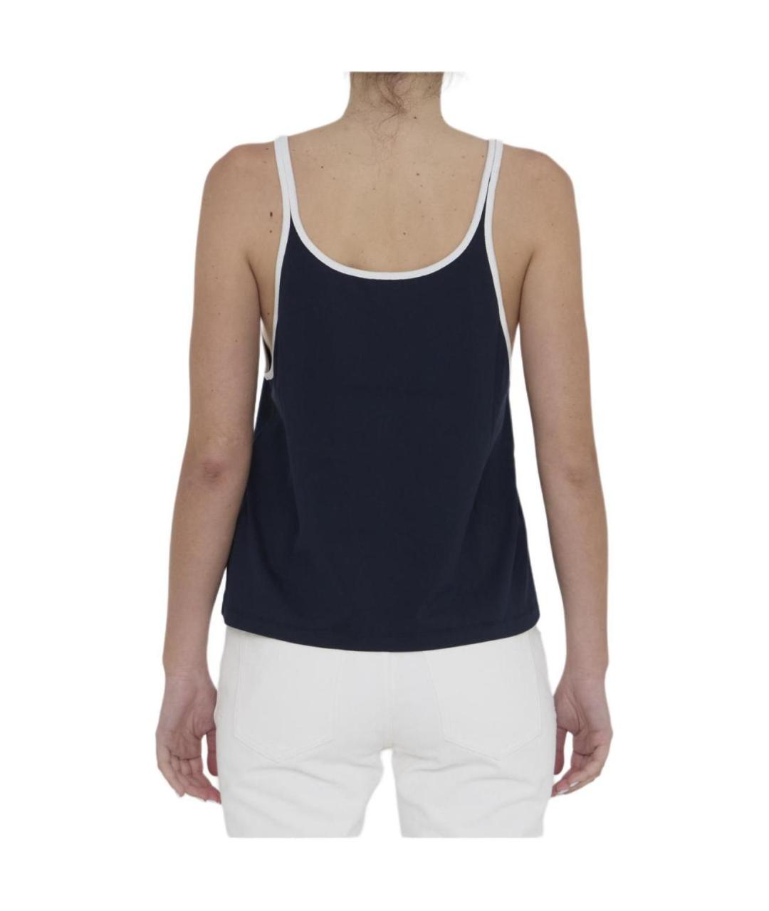 CELINE Синяя хлопковая майка, фото 4