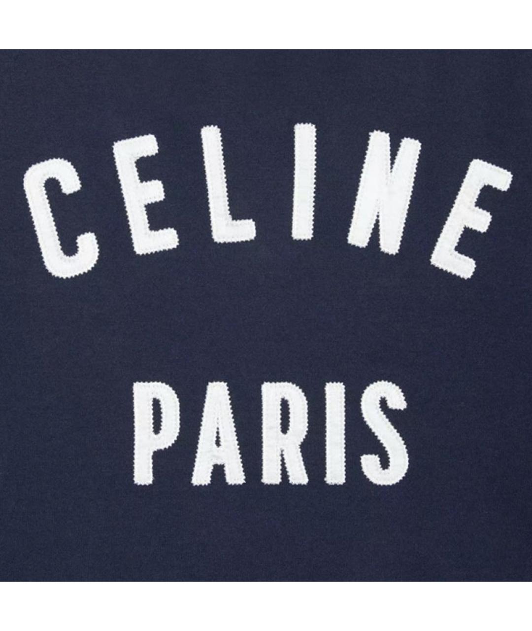 CELINE Синяя хлопковая майка, фото 5