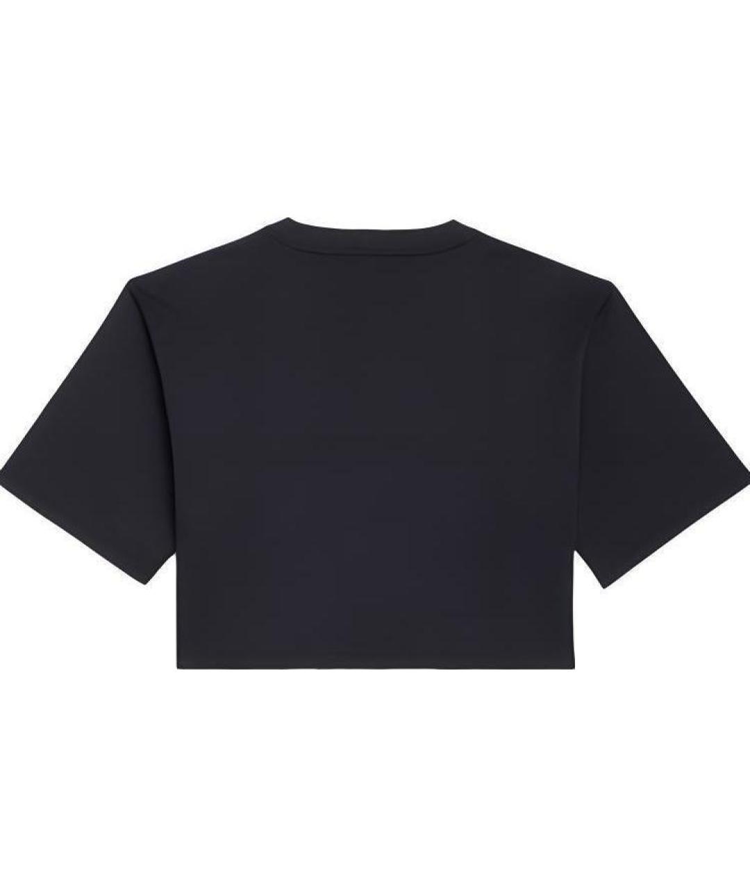 CELINE Черная хлопковая футболка, фото 2