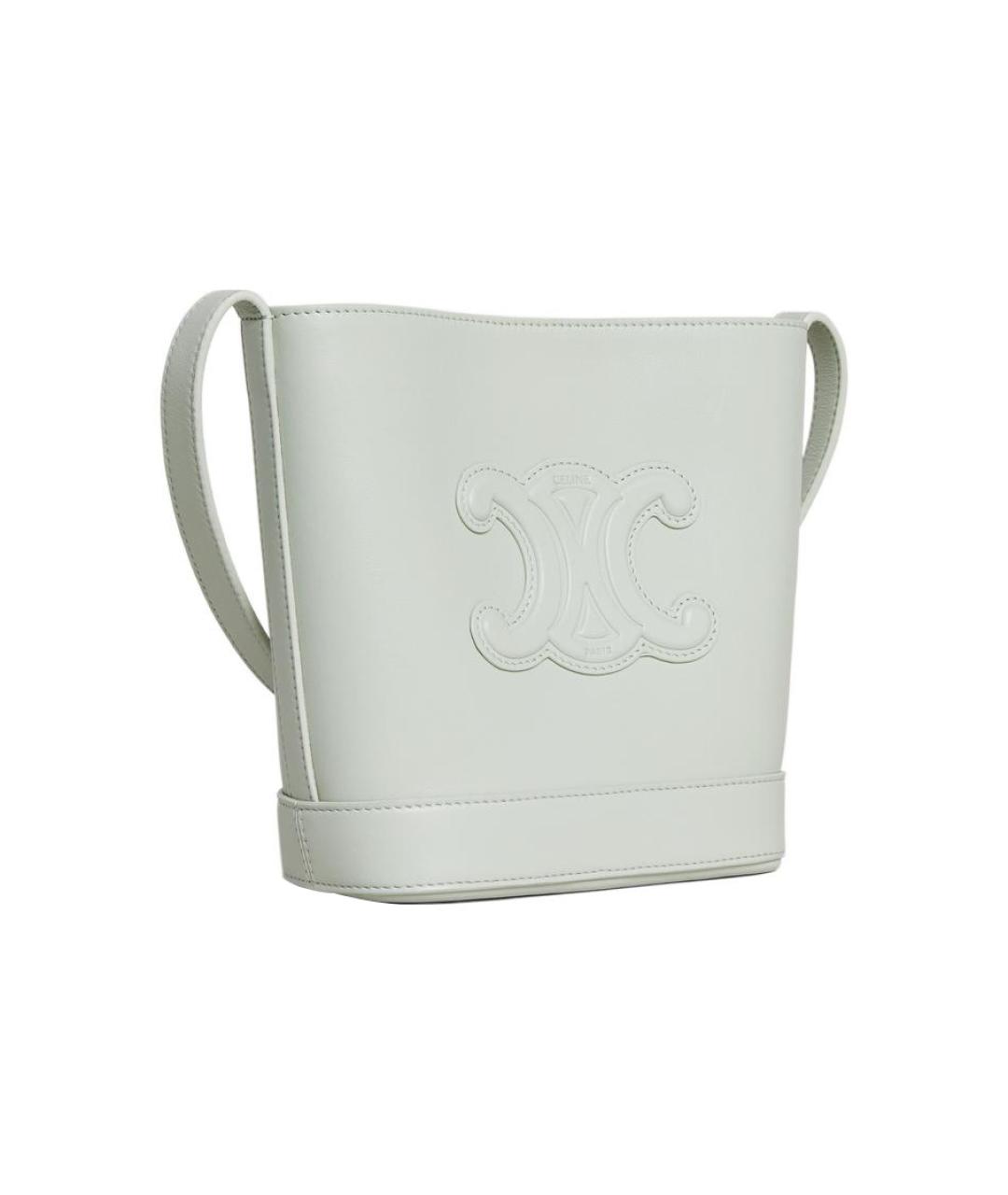 CELINE Салатовая кожаная сумка через плечо, фото 3