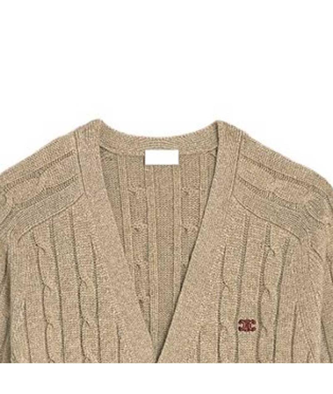 CELINE Бежевый кашемировый кардиган, фото 5