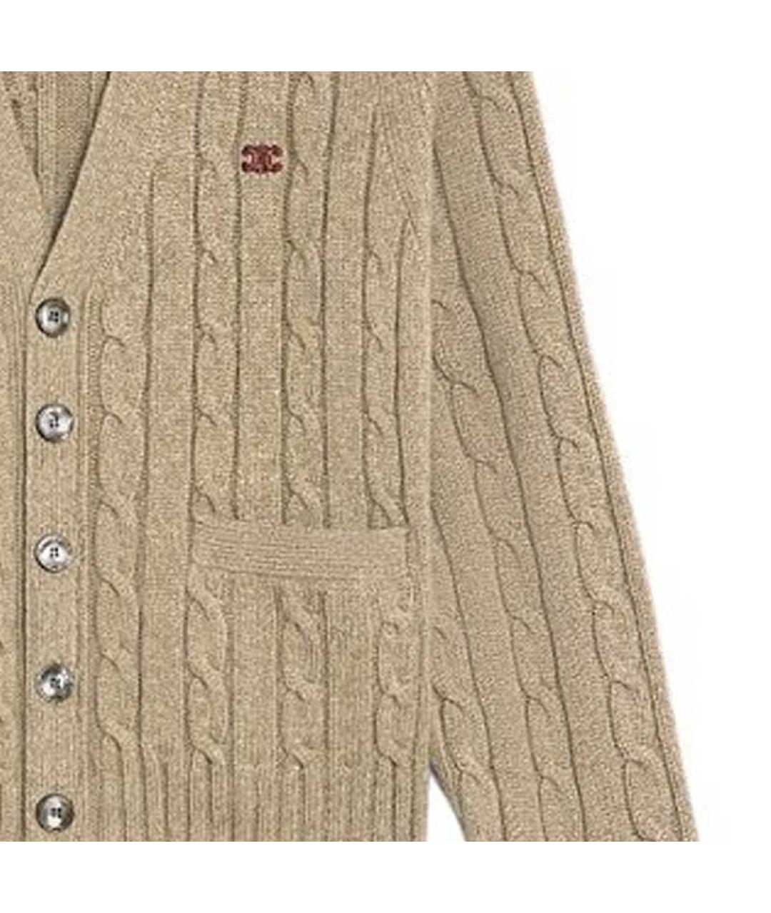 CELINE Бежевый кашемировый кардиган, фото 6