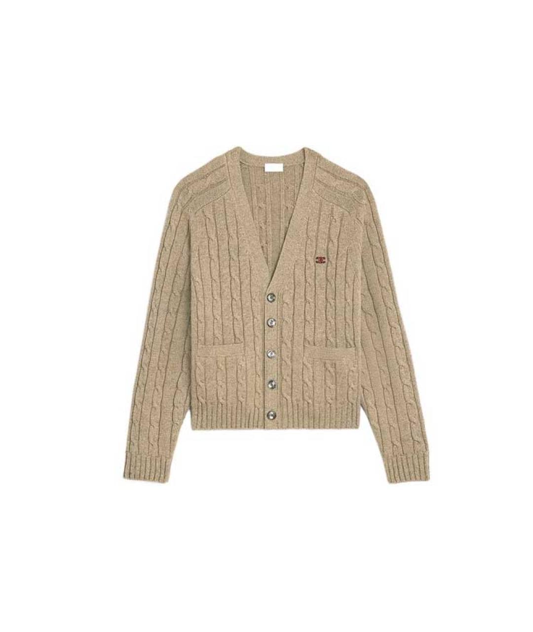 CELINE Бежевый кашемировый кардиган, фото 1