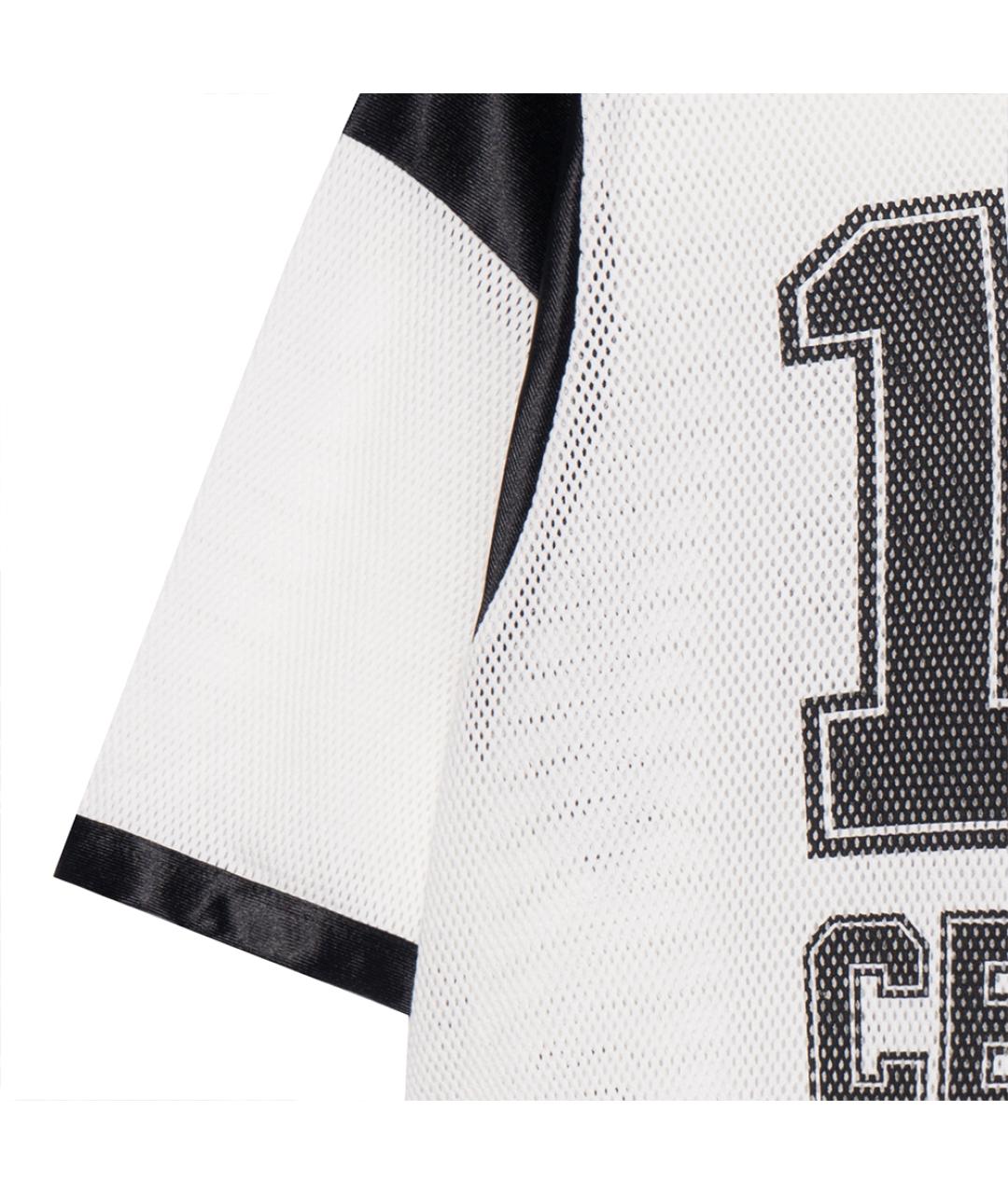 CELINE Белая хлопковая футболка, фото 4