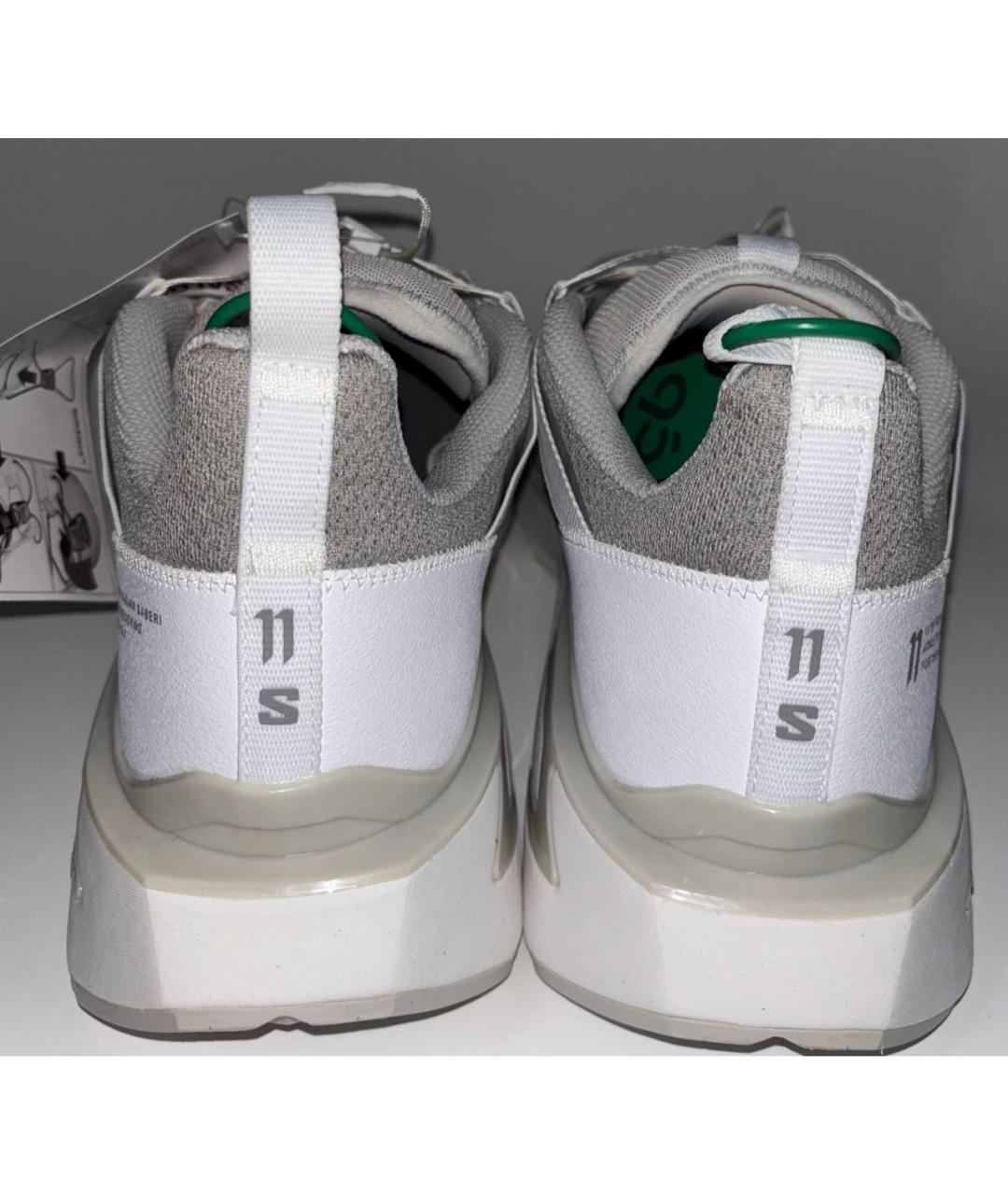 11 BY BORIS BIDJAN SABERI Белые синтетические низкие кроссовки / кеды, фото 4