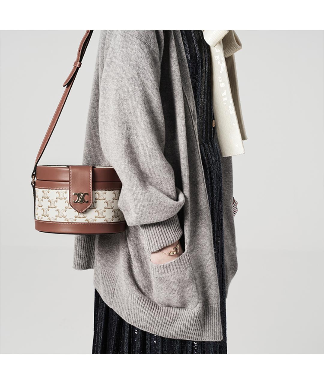 CELINE Коричневая сумка через плечо, фото 5