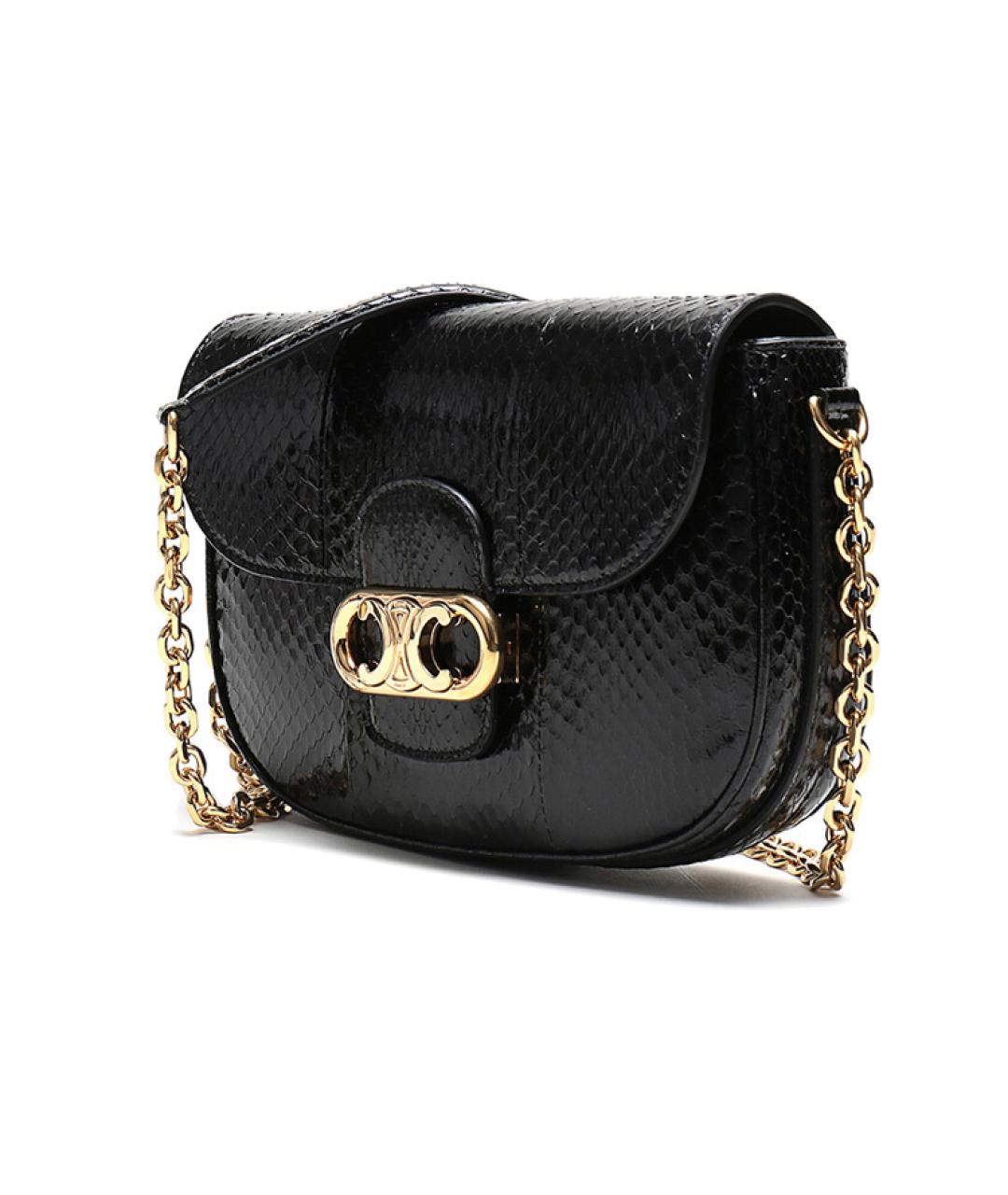 CELINE Черная кожаная сумка через плечо, фото 2