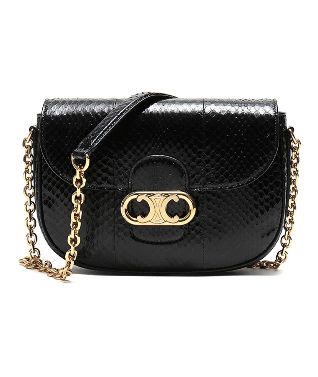 CELINE Черная кожаная сумка через плечо, фото 1