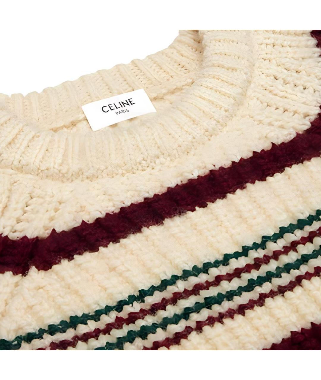 CELINE Мульти шерстяной джемпер / свитер, фото 7