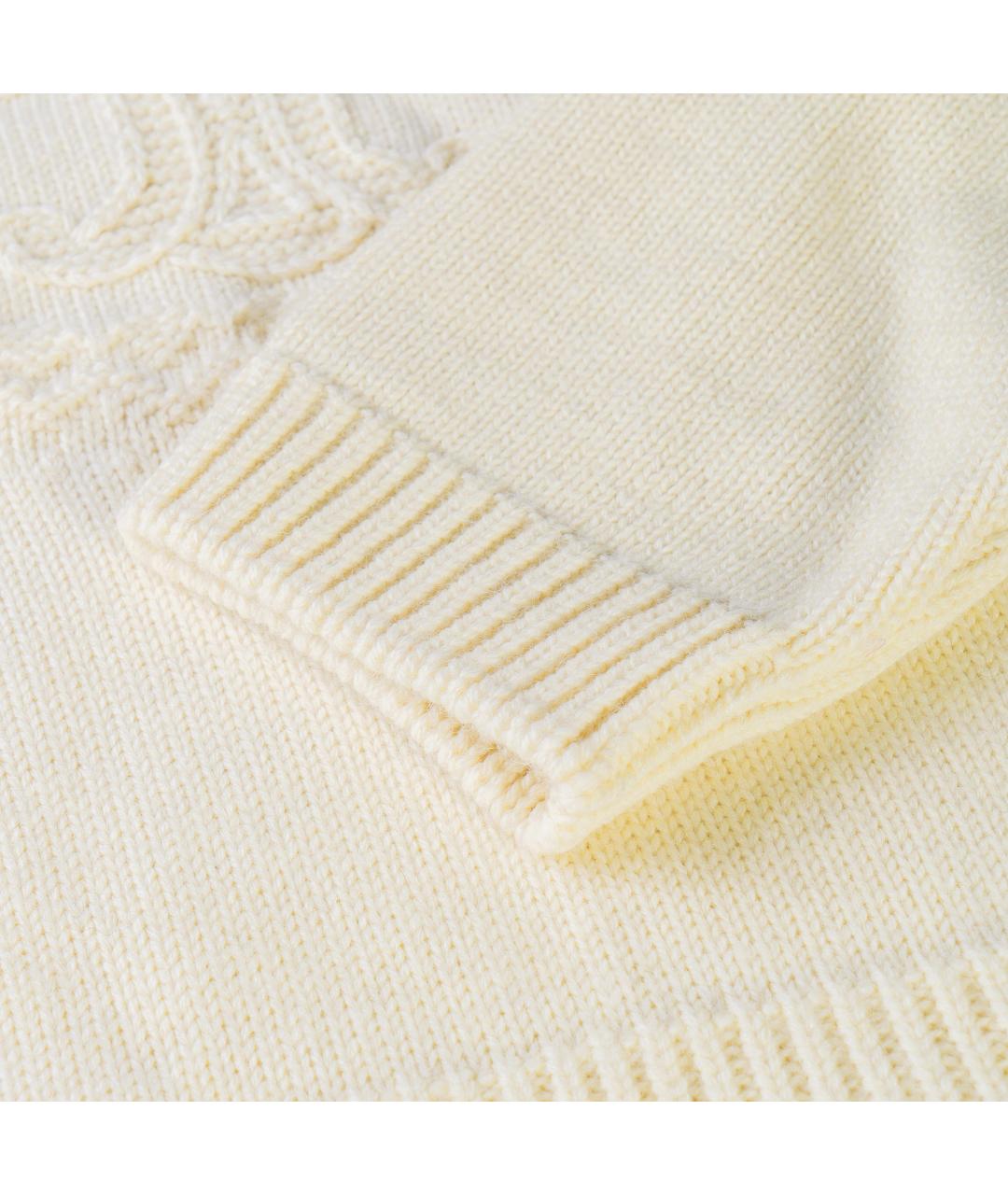CELINE Бежевый шерстяной джемпер / свитер, фото 9