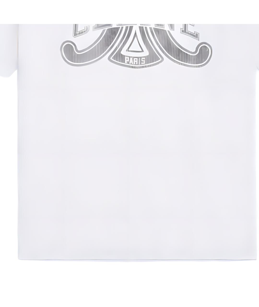 CELINE Белая хлопковая футболка, фото 7