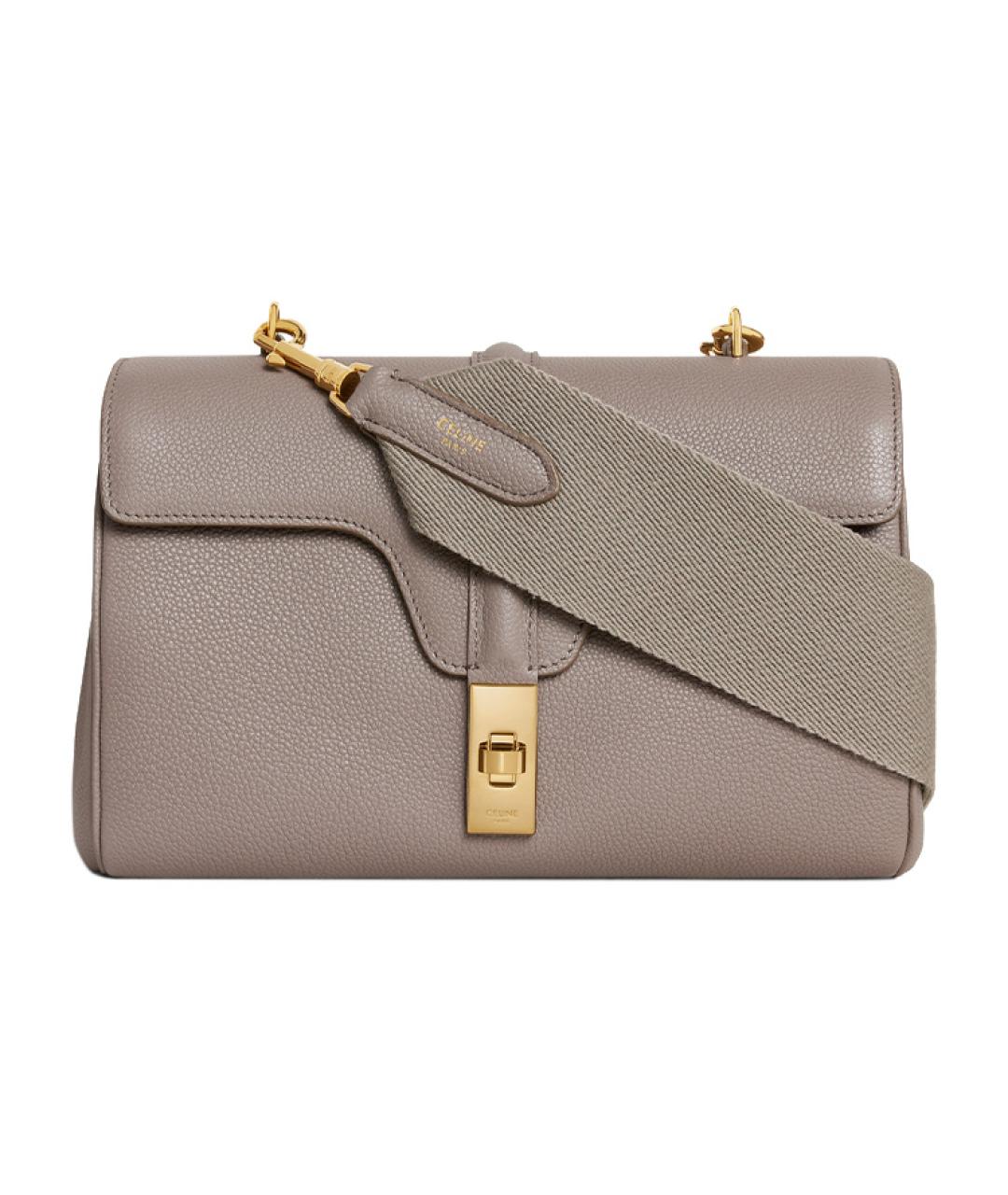 CELINE Серая кожаная сумка через плечо, фото 1