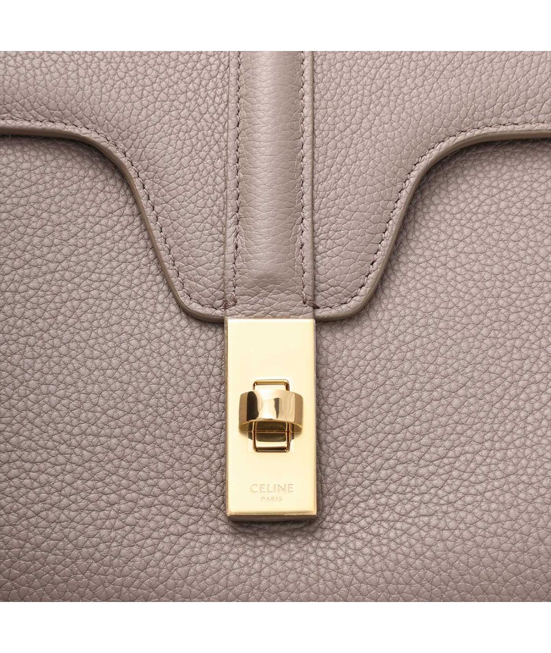 CELINE Серая кожаная сумка через плечо, фото 6