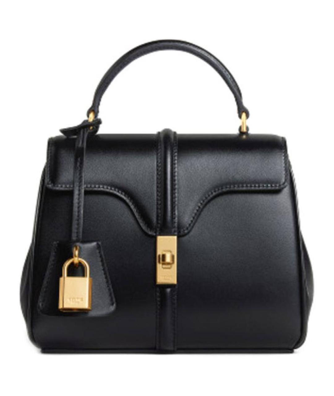 CELINE Черная кожаная сумка через плечо, фото 2