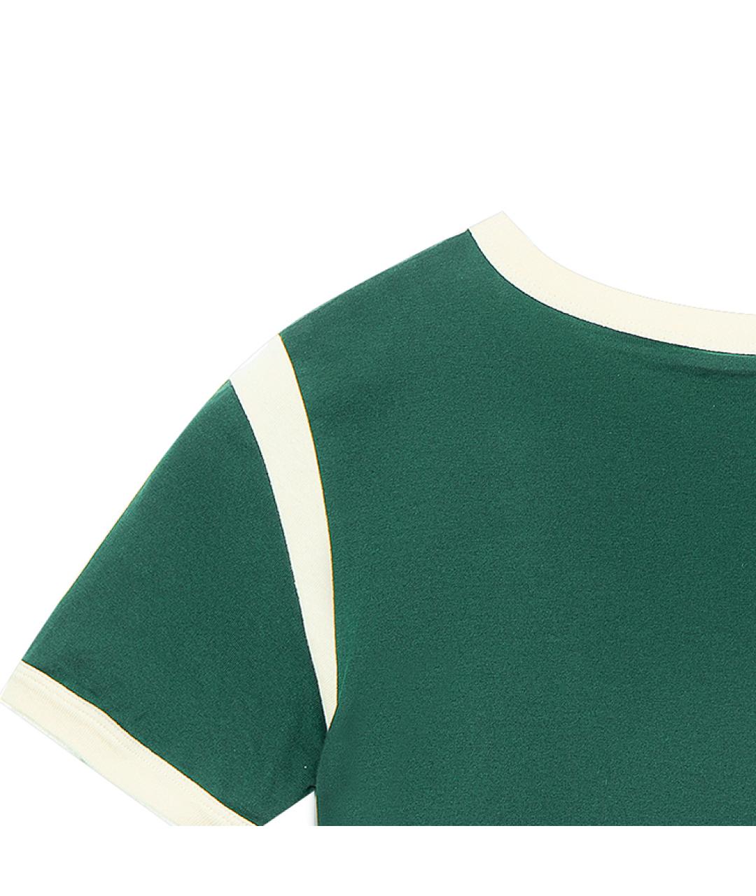 CELINE Зеленая хлопковая футболка, фото 3