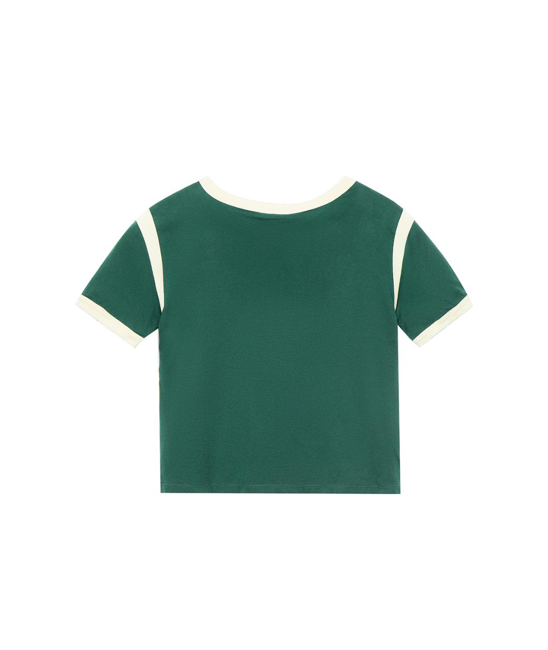 CELINE Зеленая хлопковая футболка, фото 2