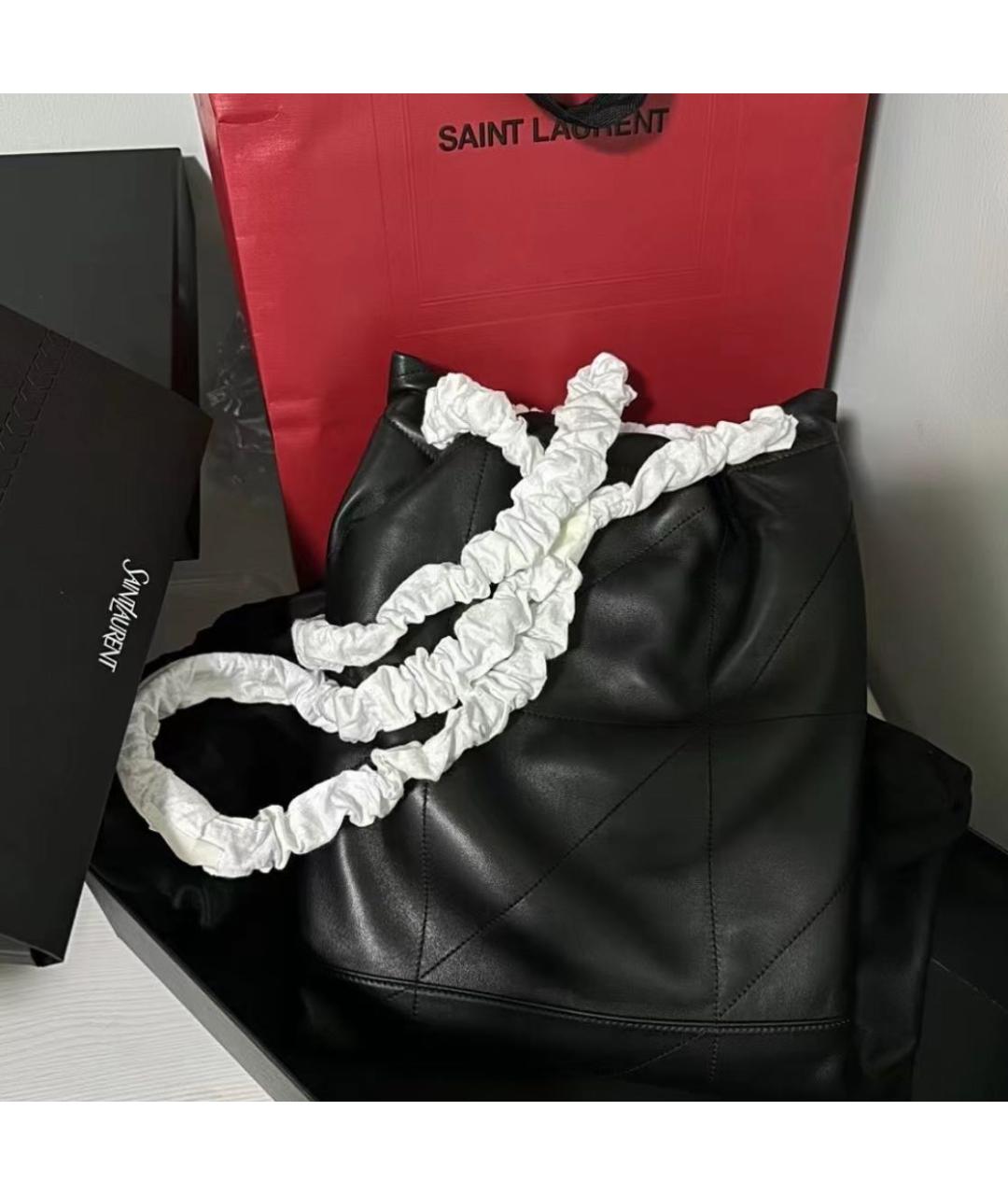 SAINT LAURENT Черная кожаная сумка через плечо, фото 3