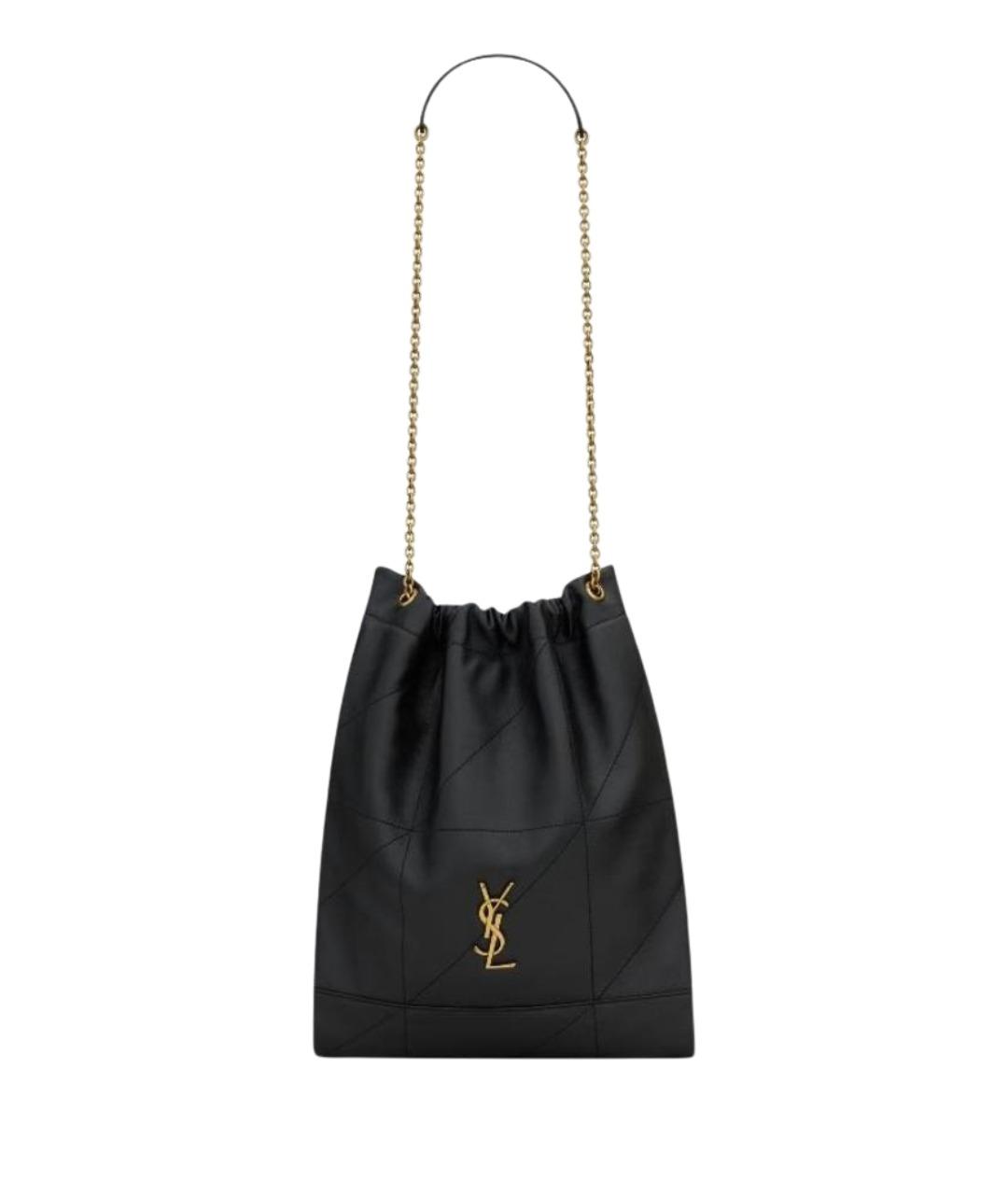 SAINT LAURENT Черная кожаная сумка через плечо, фото 1