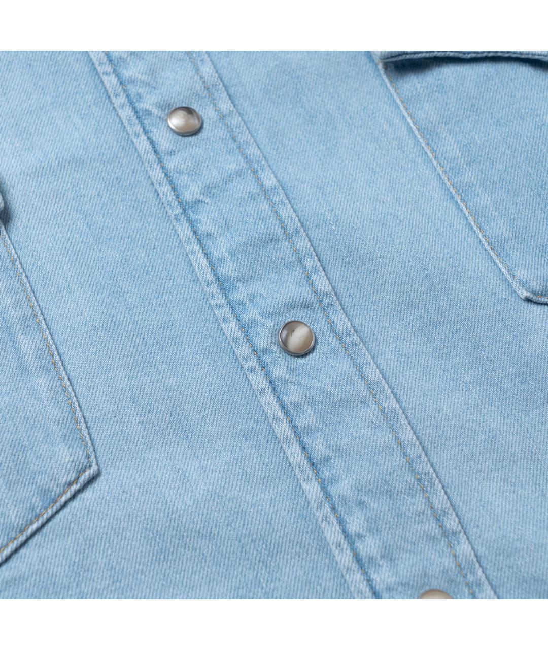 CELINE Голубая хлопковая кэжуал рубашка, фото 5