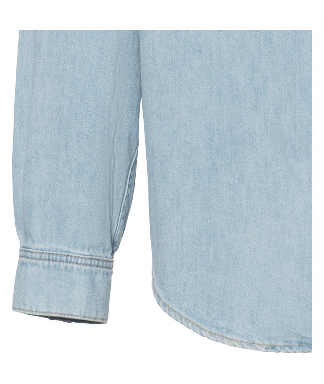 CELINE Голубая хлопковая кэжуал рубашка, фото 3