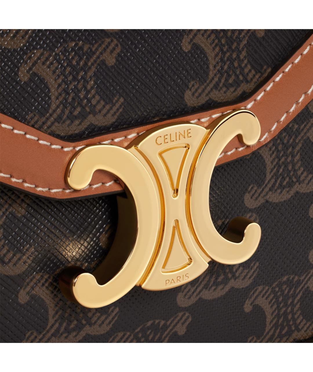 CELINE Коричневая сумка через плечо, фото 5