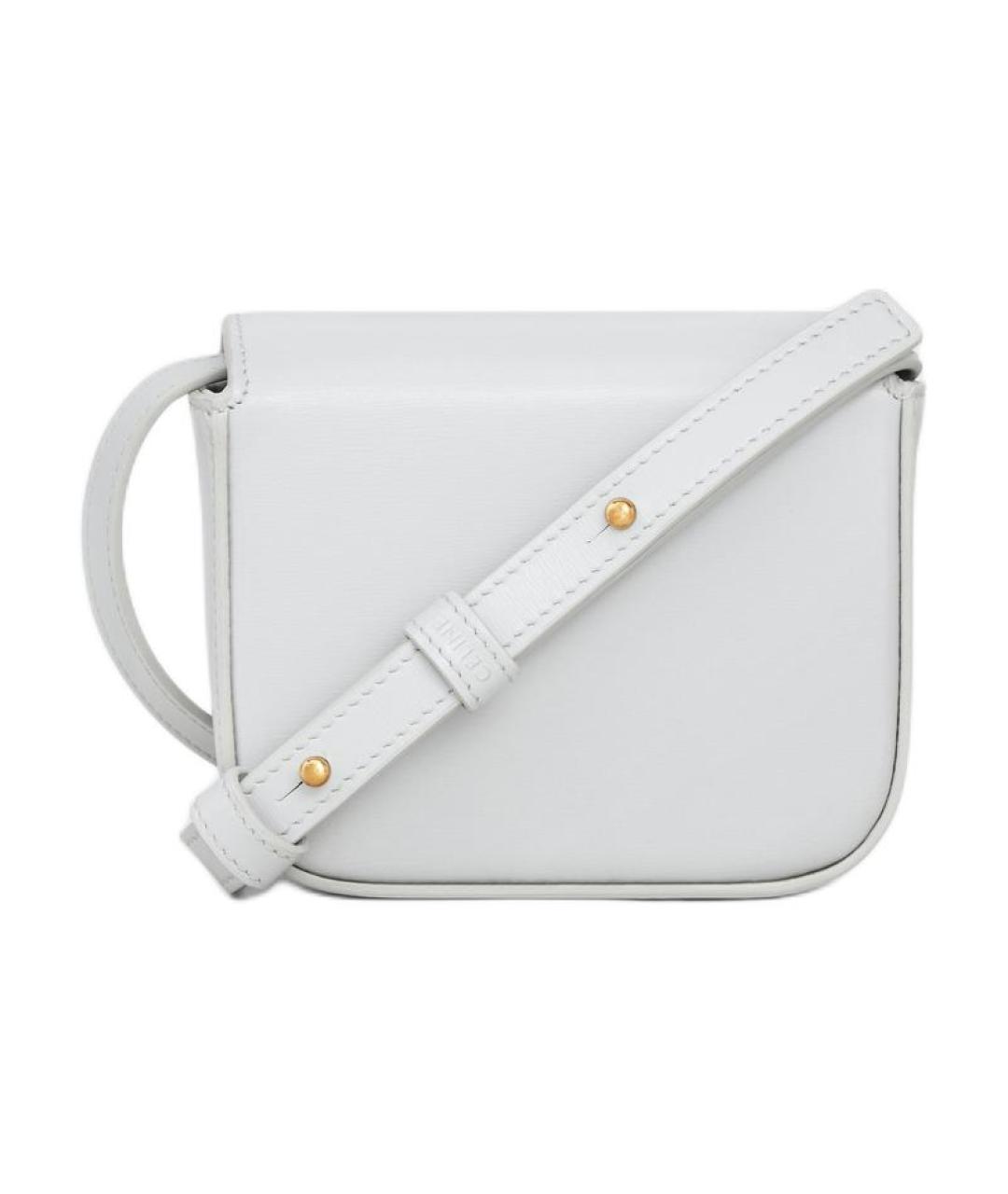 CELINE Белая кожаная сумка через плечо, фото 3