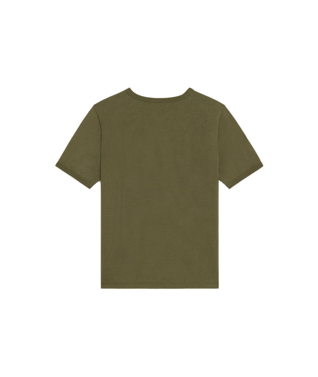 CELINE Хаки хлопковая футболка, фото 2