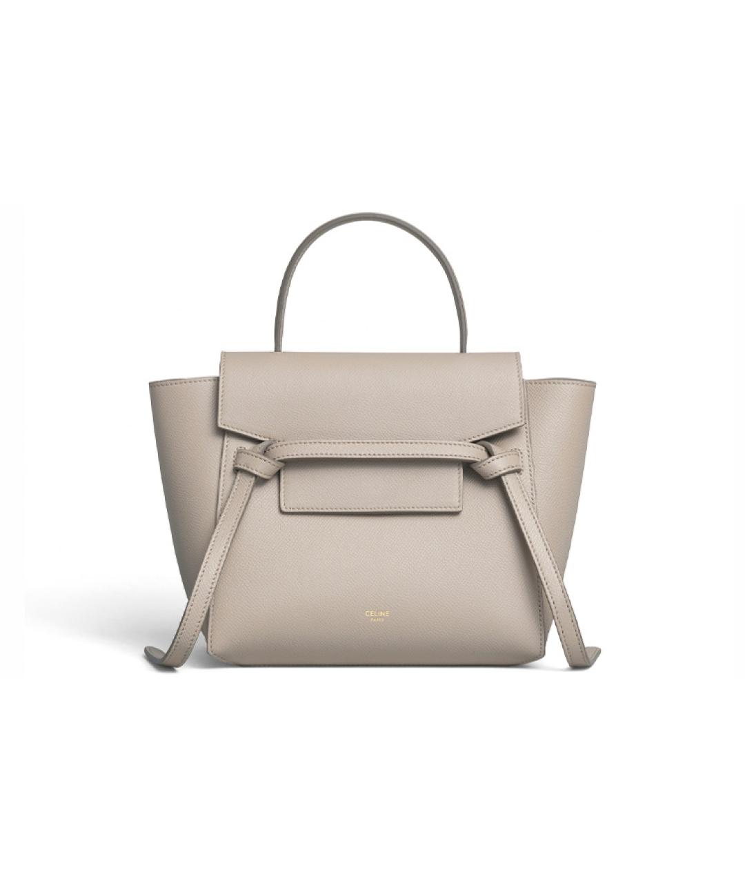 CELINE Серая кожаная сумка через плечо, фото 1