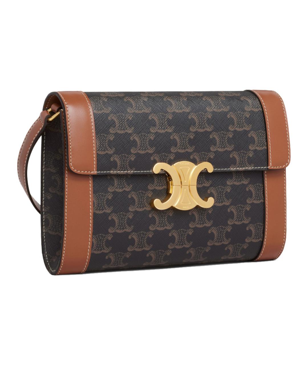 CELINE Коричневая сумка через плечо, фото 2