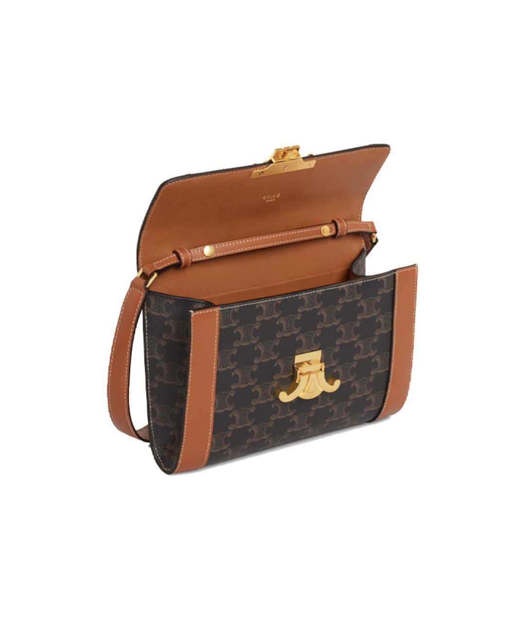 CELINE Коричневая сумка через плечо, фото 3