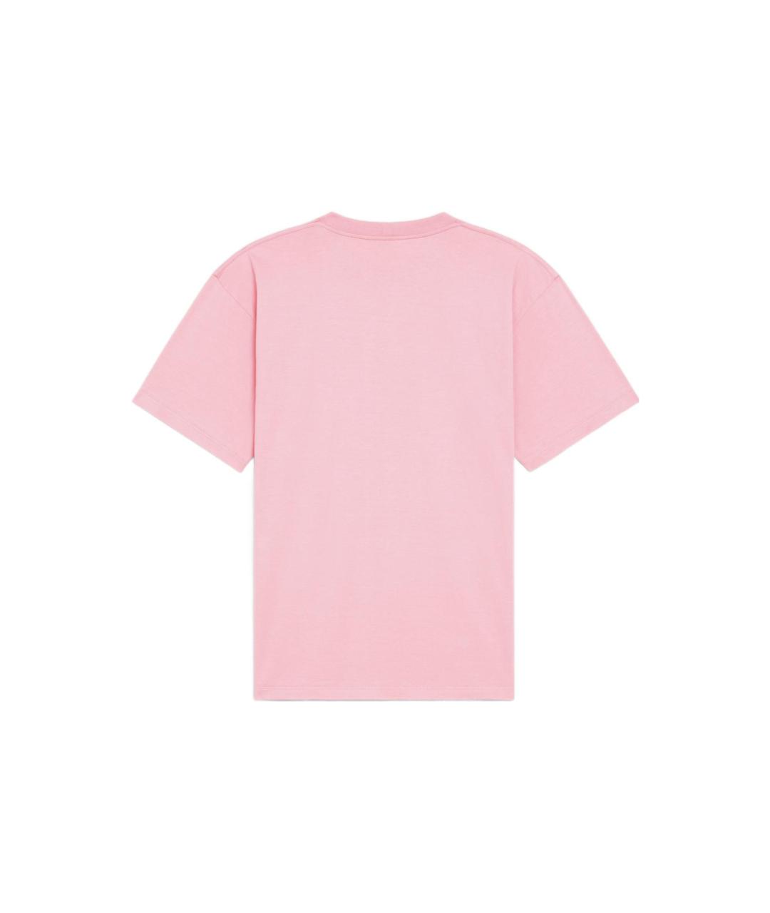 CELINE Розовая хлопковая футболка, фото 2