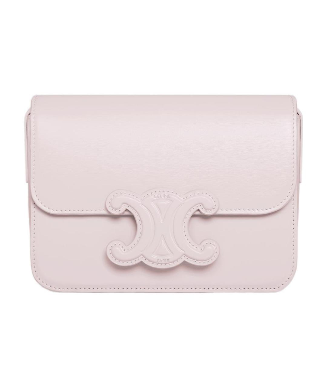 CELINE Розовая кожаная сумка через плечо, фото 1