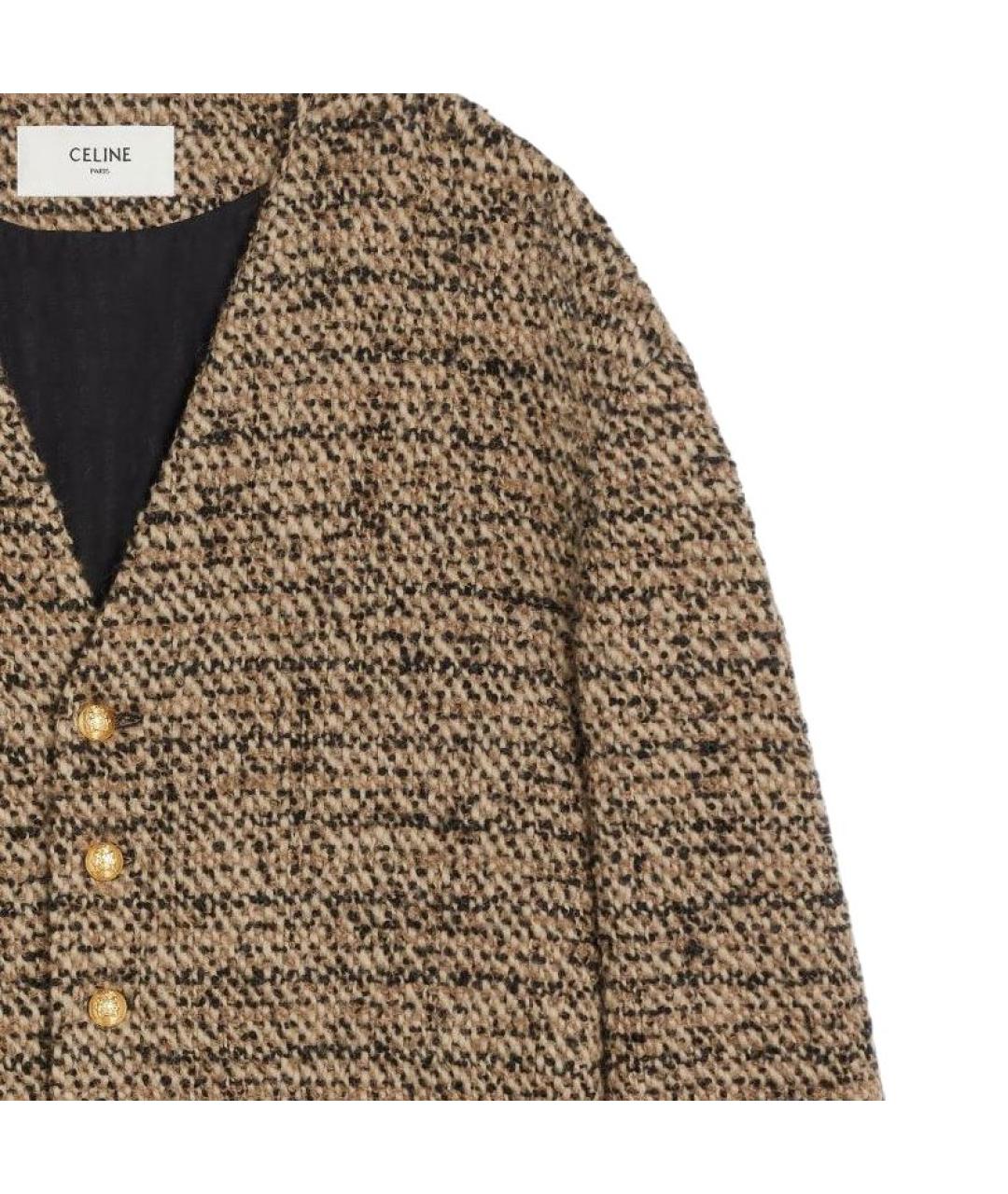 CELINE Коричневый кардиган, фото 5