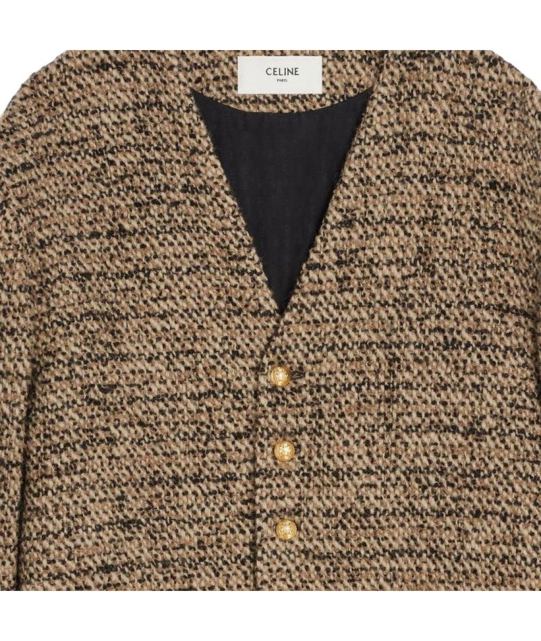 CELINE Коричневый кардиган, фото 3
