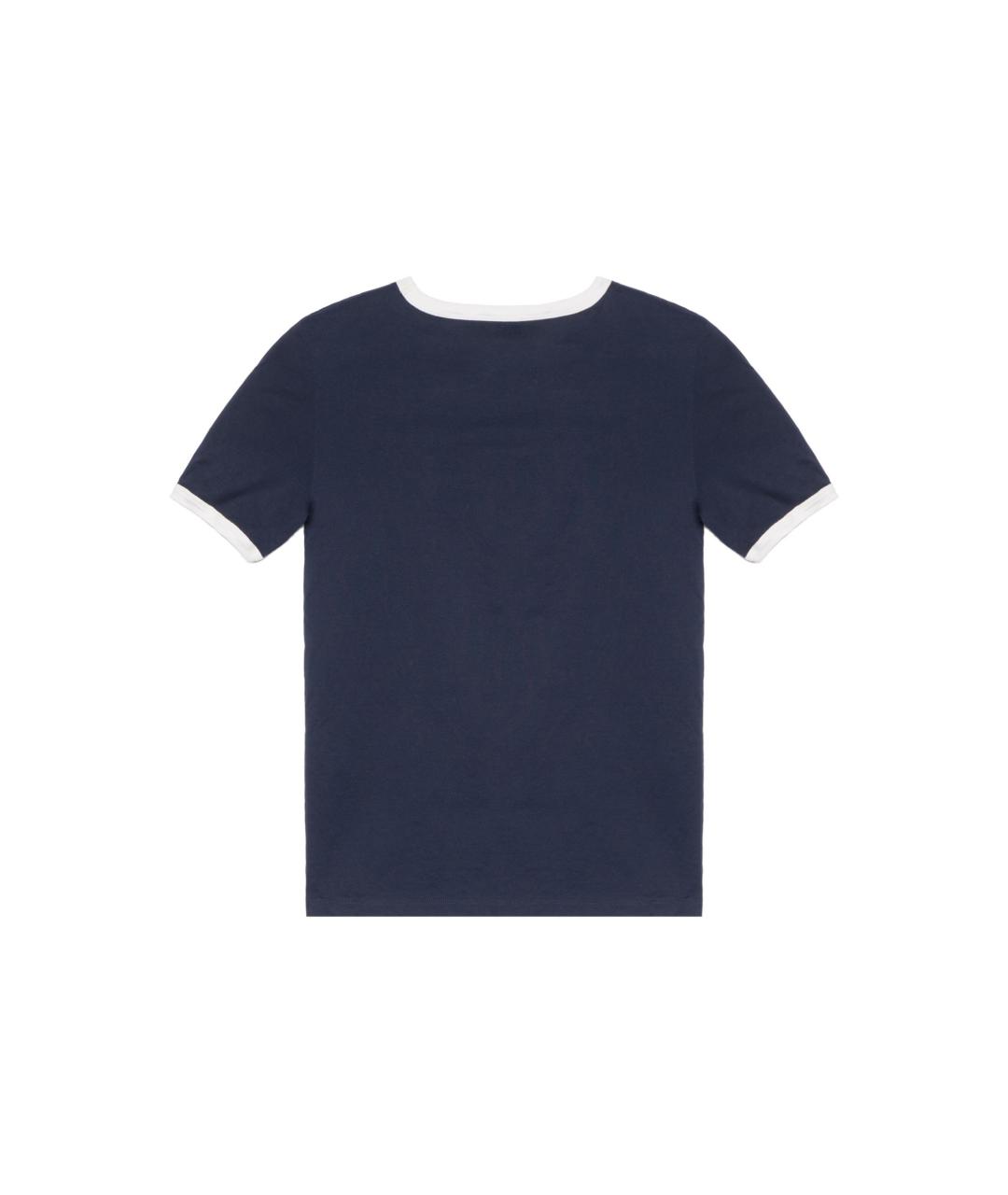 CELINE Синяя хлопковая футболка, фото 2