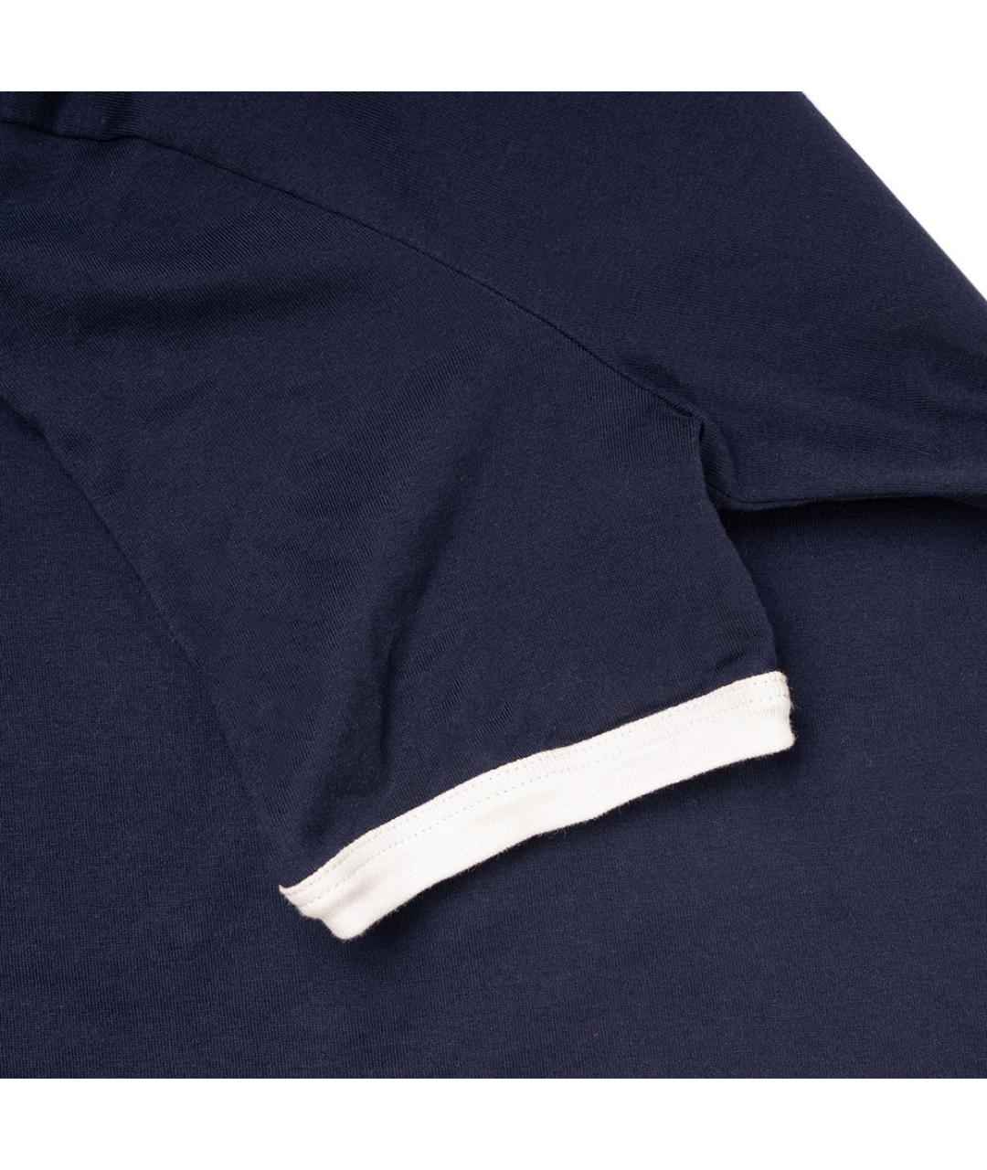 CELINE Синяя хлопковая футболка, фото 5