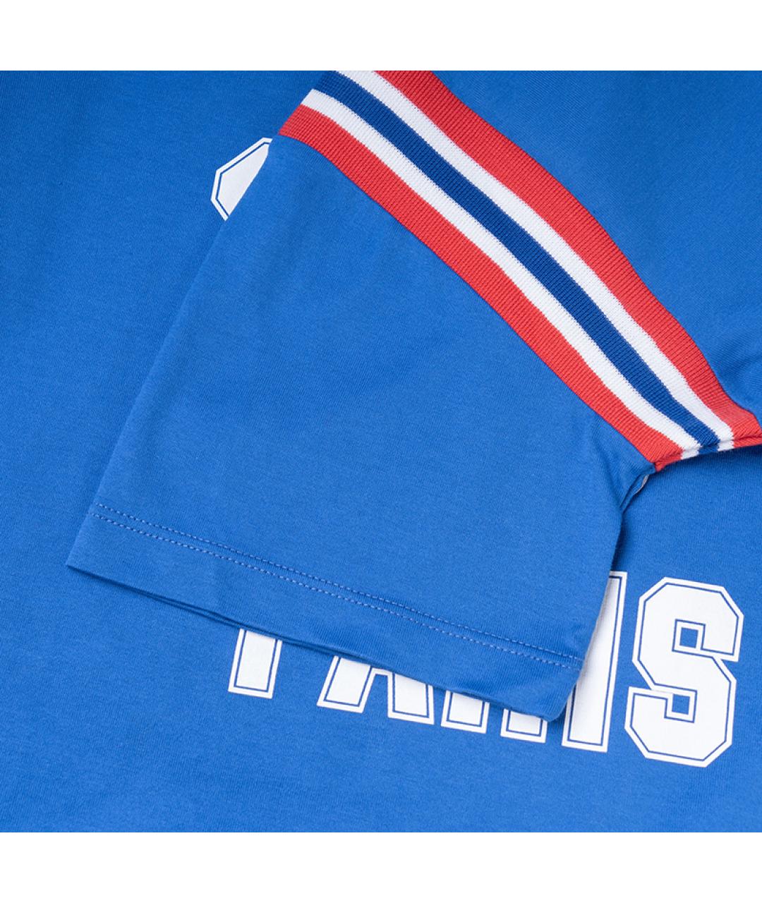 CELINE Синяя хлопковая футболка, фото 4