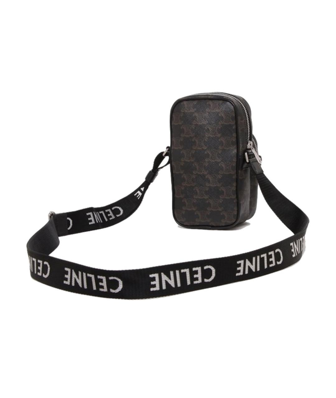 CELINE Коричневая сумка на плечо, фото 4